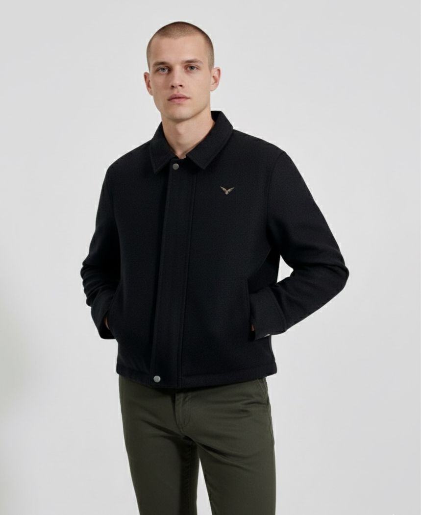 Cashmera Wool Jacket – Black Elegance for Him & Her