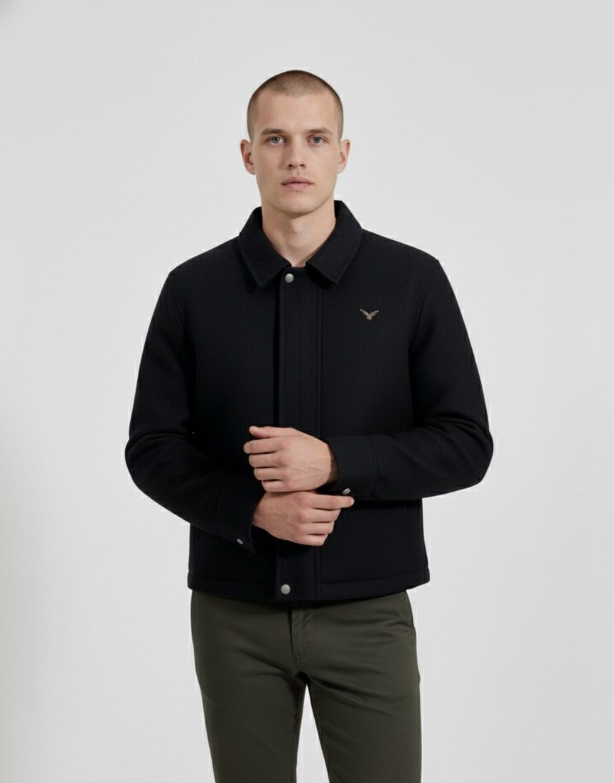 Cashmera Wool Jacket – Black Elegance for Him & Her